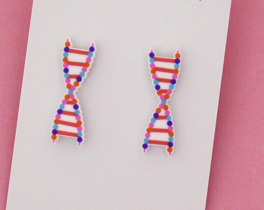 Stud earrings DNA