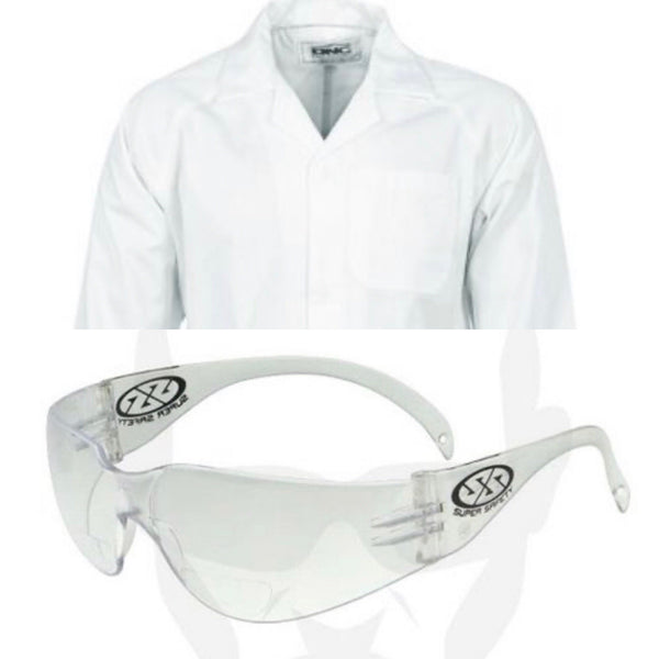 Laboratory coat & glasses