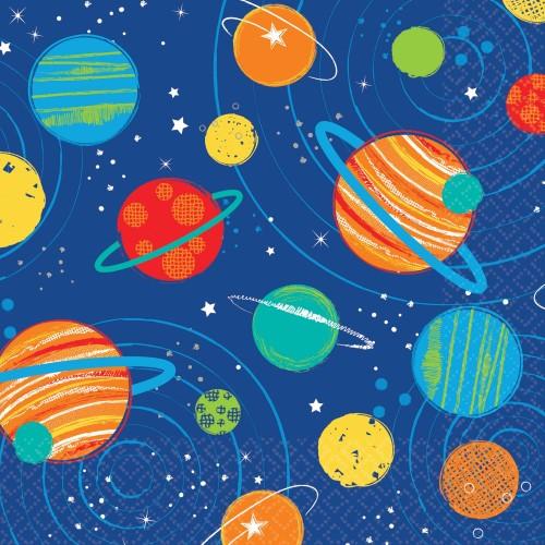 Space blast off small napkins