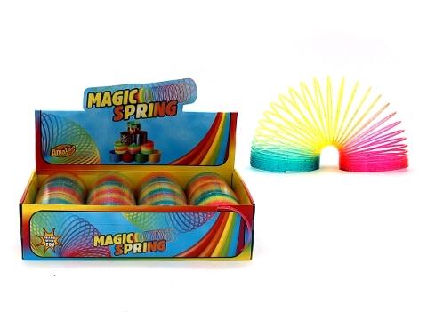 Glitter rainbow transparent slinky